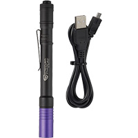 Lampe stylo UV avec port de recharge micro USB Stylus Pro, DEL, Corps en Aluminium, piles Rechargeable, Compris Pryde Industrial Inc.