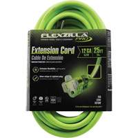 Flexzilla&reg; Pro Industrial Extension Cord, All-Weather, SJTW, 12/3 AWG, 15 A, 25' Pryde Industrial Inc.