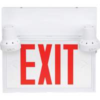 Exit Sign with Security Lights, LED, Battery Operated/Hardwired, 12-1/10" L x 11" W, English Pryde Industrial Inc.