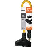 Fiche &agrave; trois prises, Ext&eacute;rieur, STW, AWG 12/3, 15 A, 3 prise(s), 2' Pryde Industrial Inc.