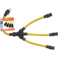 Adaptateur en W, Ext&eacute;rieur, STW, AWG 12/3, 15 A, 3 prise(s), 2' Pryde Industrial Inc.