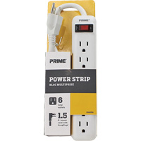 Power Strip, 6 Outlet(s), 1-1/2', 15 A, 1875 W, 125 V XJ246 | Pryde Industrial Inc.