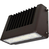 Wall Pack Light Fixture, LED, 120 V, 80 W, 6.5" H x 9.3" W x 14.4" D Pryde Industrial Inc.