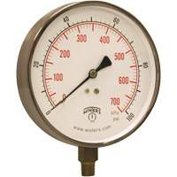 Contractor Pressure Gauge, 4-1/2" , 0 - 100 psi, Bottom Mount, Analogue YB900 | Pryde Industrial Inc.