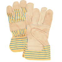 Fitters Patch Palm Gloves, Large, Grain Cowhide Palm, Cotton Inner Lining YC386R | Pryde Industrial Inc.